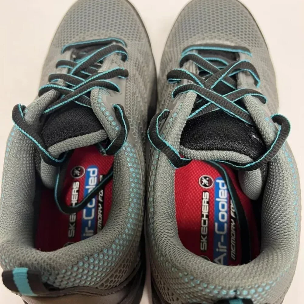 Skechers Womens Bulkin Lyndale Comp Toe Sneaker Gray Size 7.5 M